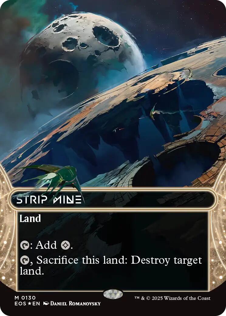 Strip Mine (0130) (Borderless) (Galaxy Foil) [Edge of Eternities: Stellar Sights] | Good Games Adelaide SA