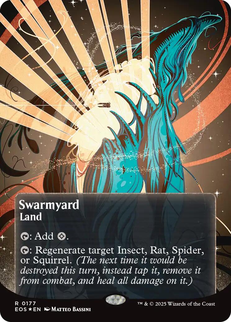 Swarmyard (0177) (Borderless) (Galaxy Foil) [Edge of Eternities: Stellar Sights] | Good Games Adelaide SA