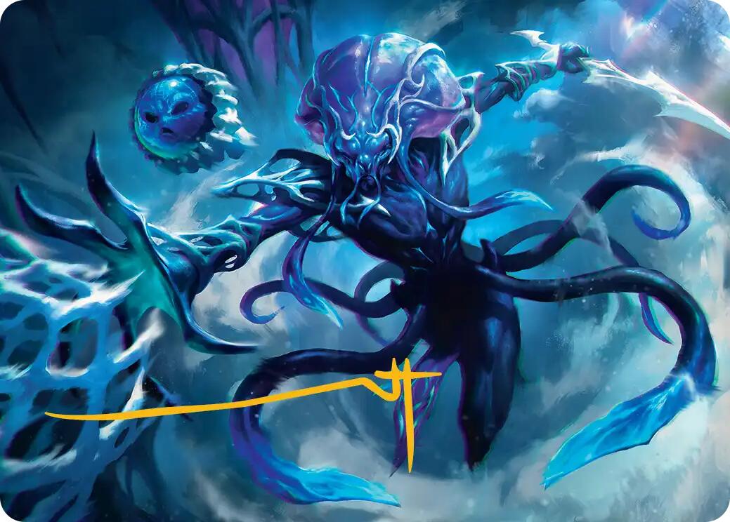 Illvoi Galeblade Art Card (Gold-Stamped Signature) [Edge of Eternities Art Series] | Good Games Adelaide SA