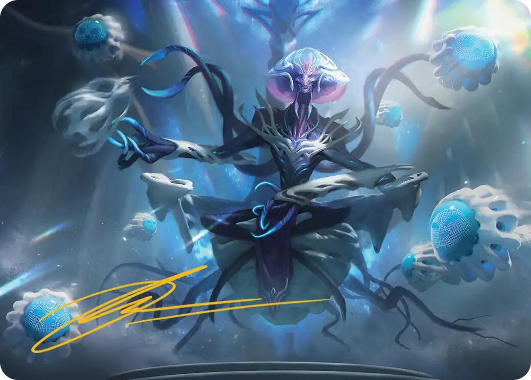 Mm'menon, the Right Hand Art Card (Gold-Stamped Signature) [Edge of Eternities Art Series] | Good Games Adelaide SA