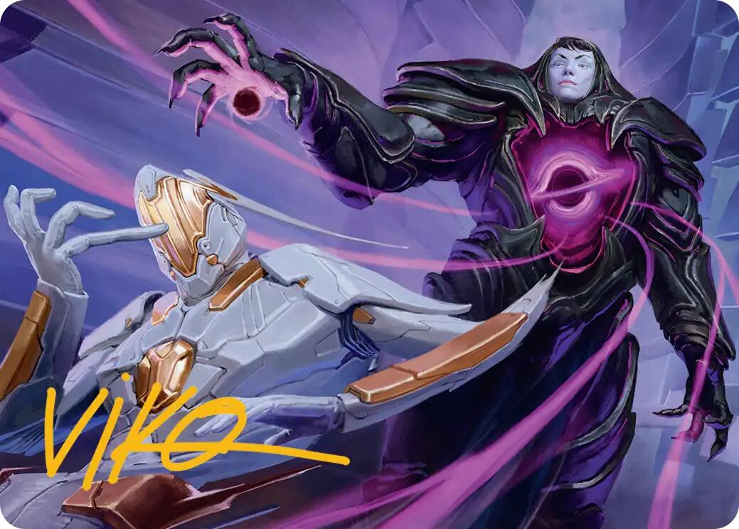 Lightless Evangel Art Card (Gold-Stamped Signature) [Edge of Eternities Art Series] | Good Games Adelaide SA