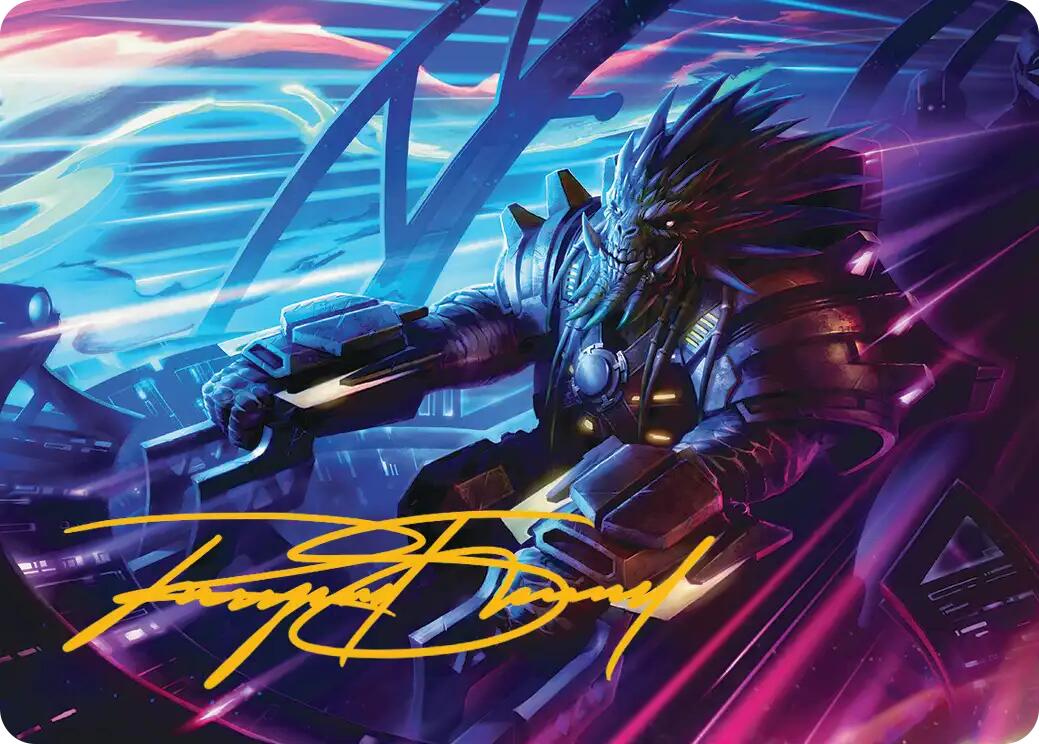 Tannuk, Steadfast Second Art Card (Gold-Stamped Signature) [Edge of Eternities Art Series] | Good Games Adelaide SA