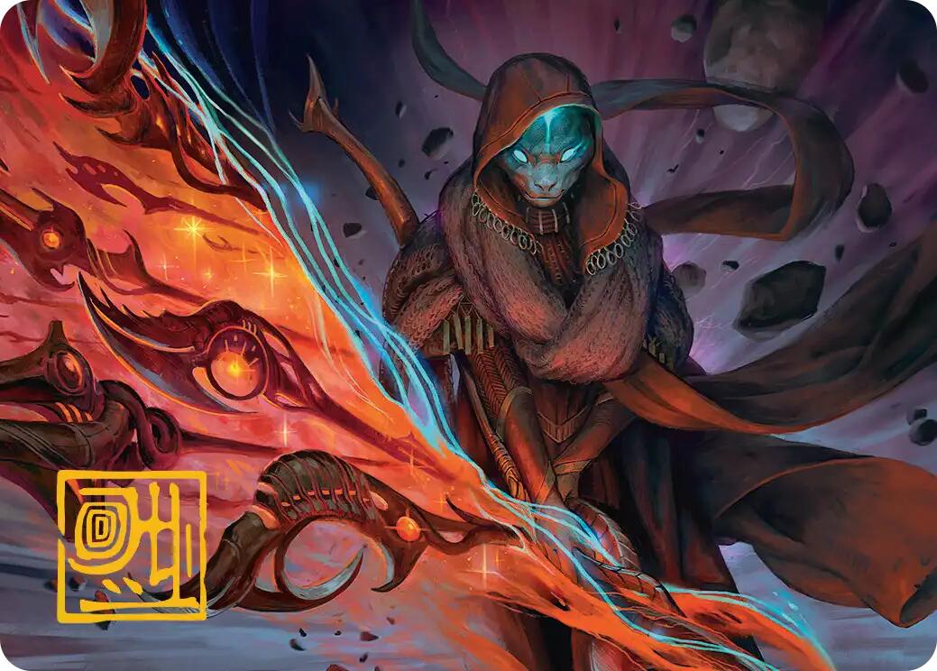 Weftstalker Ardent Art Card (Gold-Stamped Signature) [Edge of Eternities Art Series] | Good Games Adelaide SA