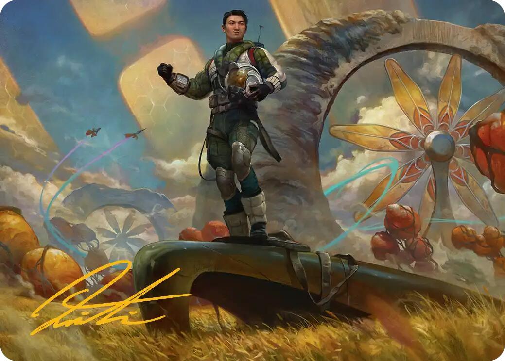 Galactic Wayfarer Art Card (Gold-Stamped Signature) [Edge of Eternities Art Series] | Good Games Adelaide SA