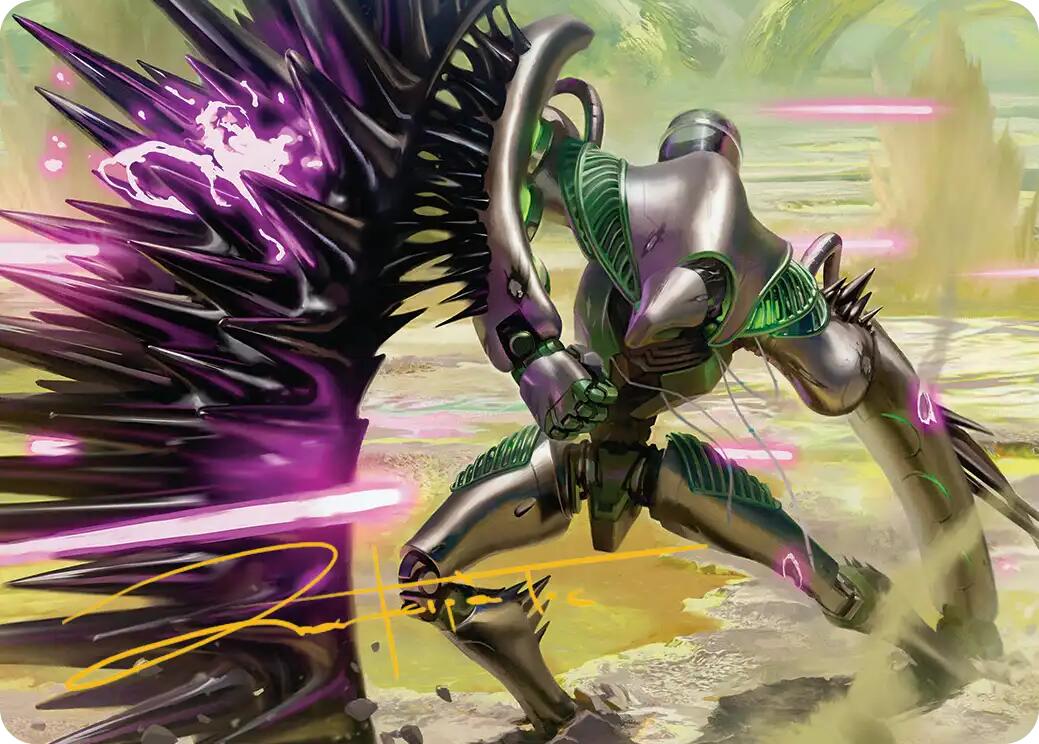 Tapestry Warden Art Card (Gold-Stamped Signature) [Edge of Eternities Art Series] | Good Games Adelaide SA