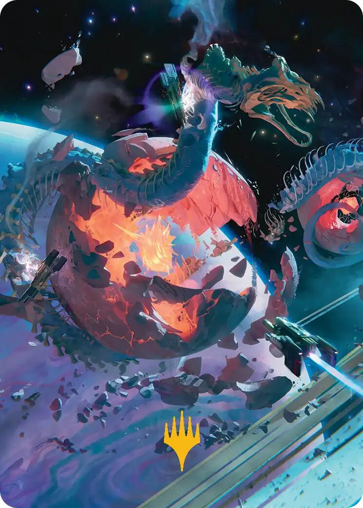 Scavenger Grounds Art Card (47/54) (Gold-Stamped Planeswalker Symbol) [Edge of Eternities Art Series] | Good Games Adelaide SA