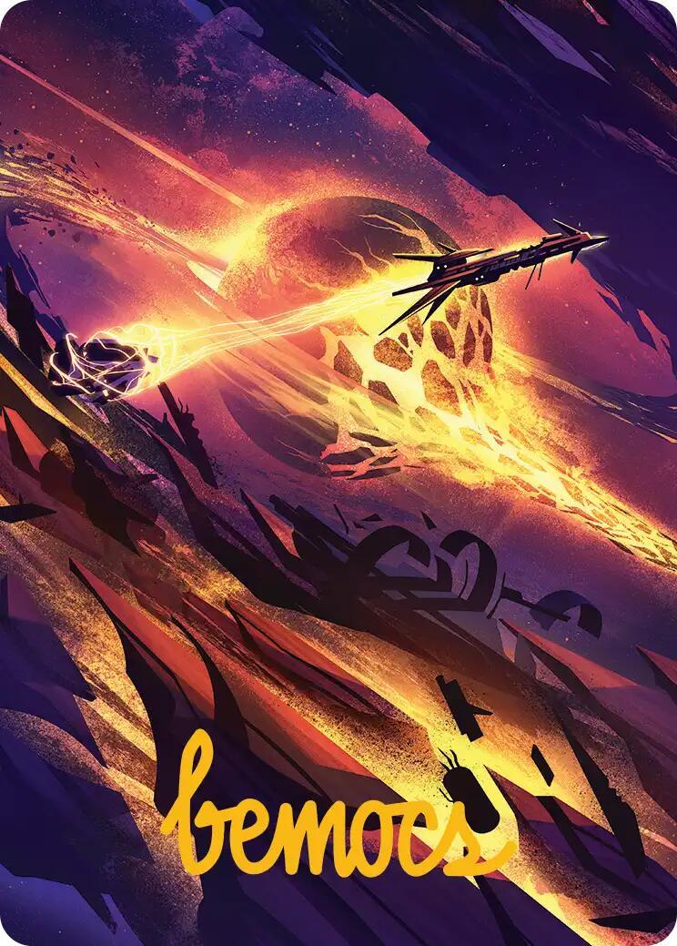 Scavenger Grounds Art Card (53/54) (Gold-Stamped Signature) [Edge of Eternities Art Series] | Good Games Adelaide SA