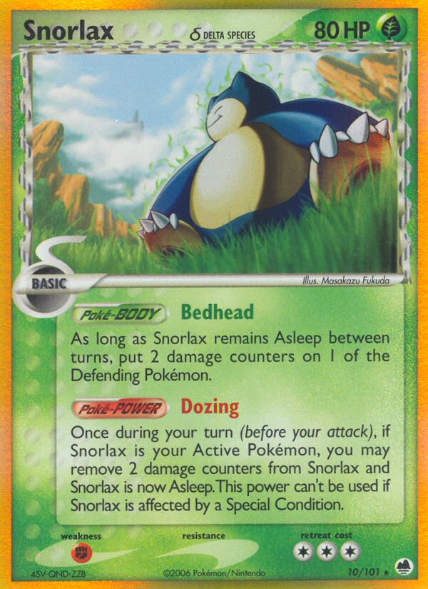 Snorlax (10/101) (Delta Species) [EX: Dragon Frontiers] | Good Games Adelaide SA