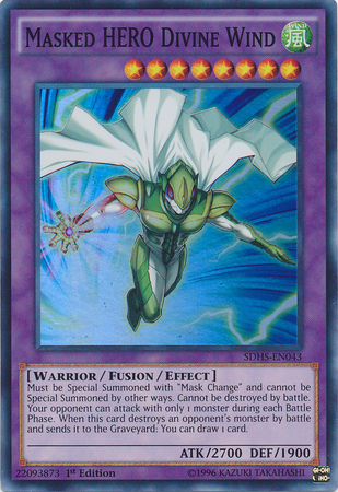 Masked Hero Divine Wind [SDHS-EN043] Super Rare | Good Games Adelaide SA