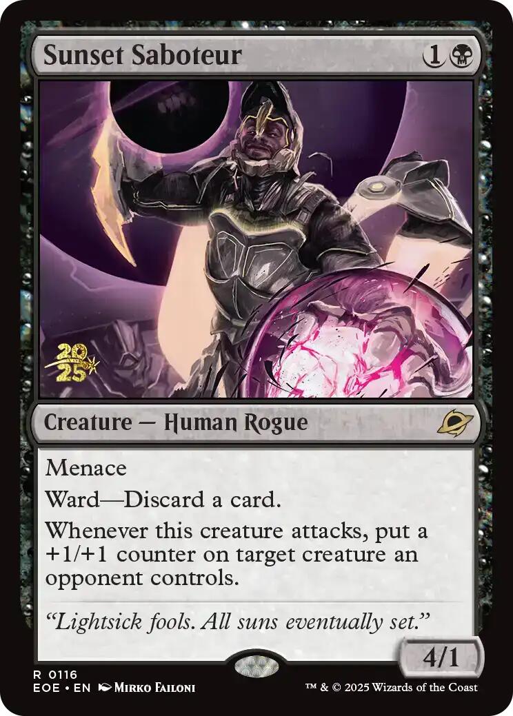 Sunset Saboteur [Edge of Eternities Prerelease Promos] | Good Games Adelaide SA