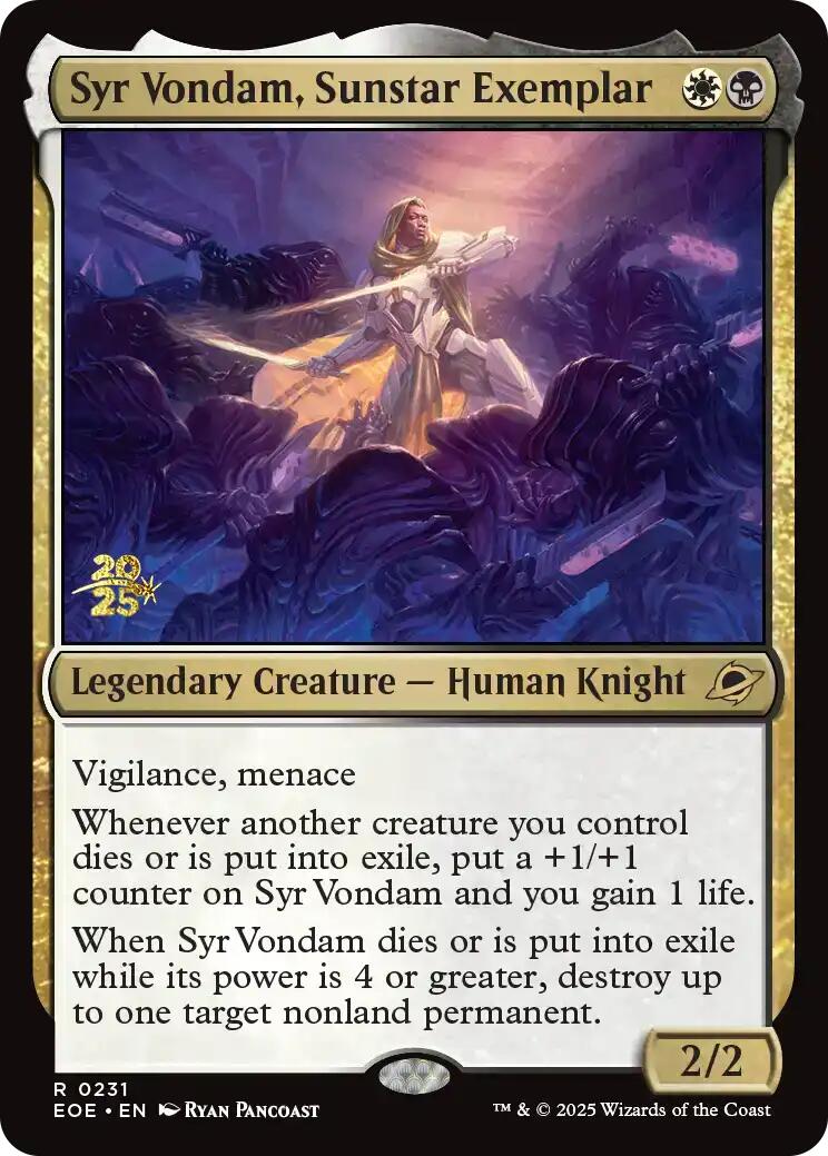 Syr Vondam, Sunstar Exemplar [Edge of Eternities Prerelease Promos] | Good Games Adelaide SA