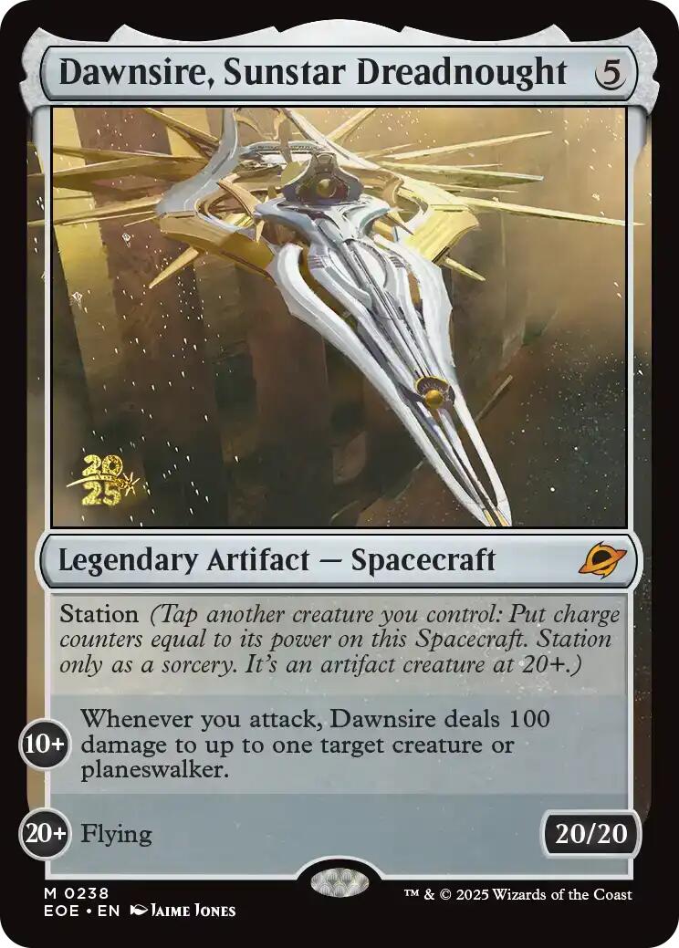 Dawnsire, Sunstar Dreadnought [Edge of Eternities Prerelease Promos] | Good Games Adelaide SA