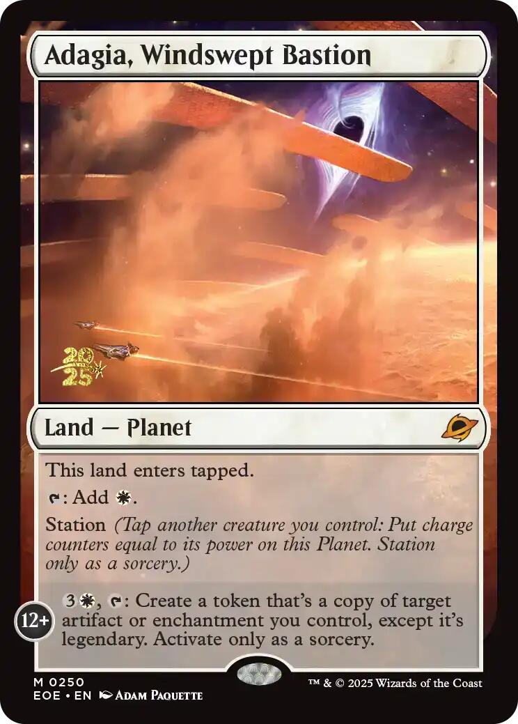 Adagia, Windswept Bastion [Edge of Eternities Prerelease Promos] | Good Games Adelaide SA
