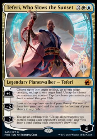 Teferi, Who Slows the Sunset (Promo Pack) [Innistrad: Midnight Hunt Promos] | Good Games Adelaide SA
