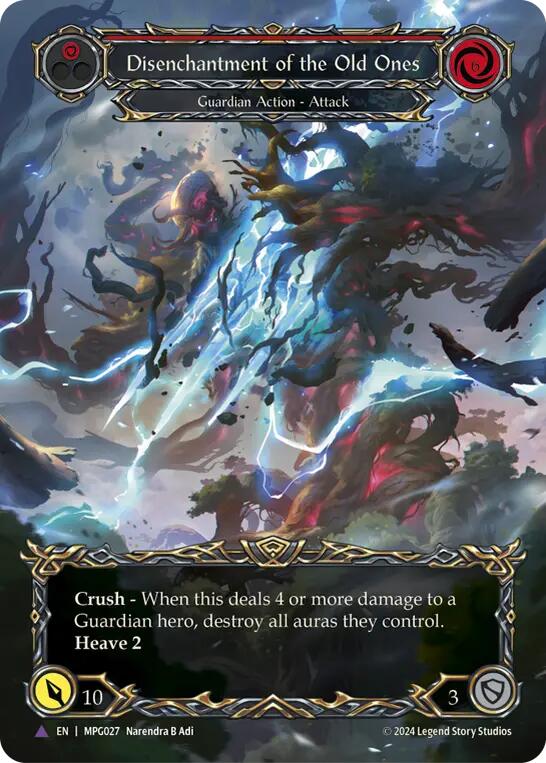 Disenchantment of the Old Ones (Marvel Cold Foil) [MPG027] (Mastery Pack Guardian)  Cold Foil | Good Games Adelaide SA