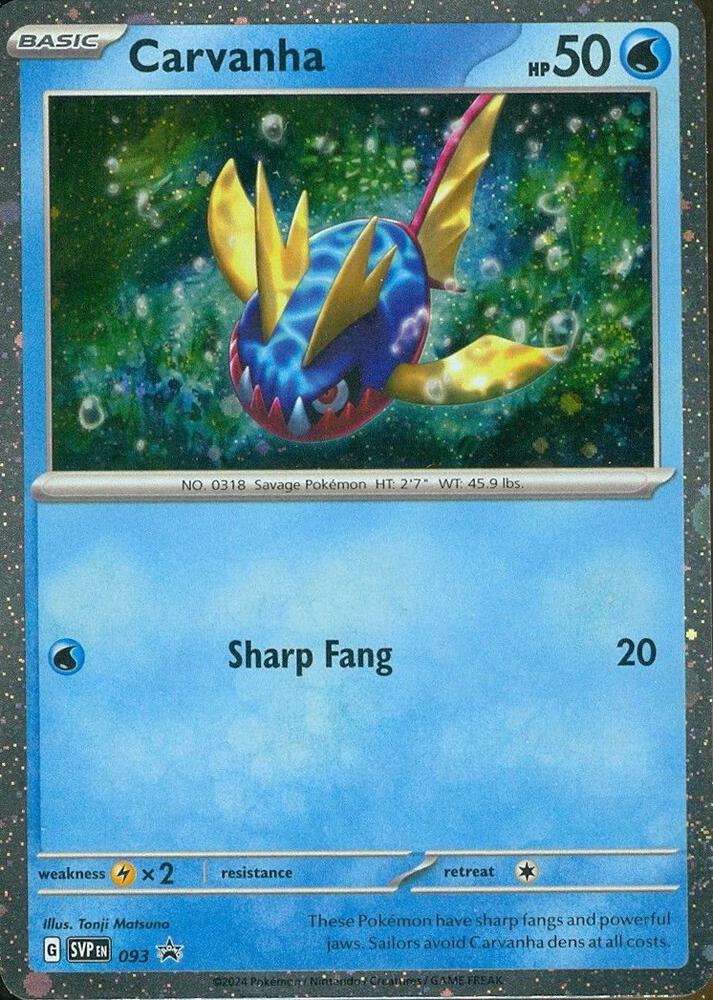 Carvanha 093 (SV: Scarlet & Violet Promo Cards)  - Holofoil | Good Games Adelaide SA