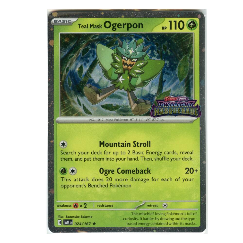 Teal Mask Ogerpon (024/167) (Twilight Masquerade Stamp) [Scarlet & Violet: Twilight Masquerade] | Good Games Adelaide SA