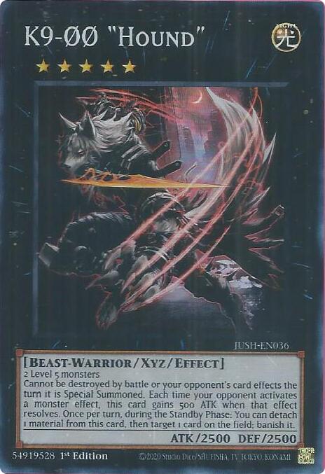 K9-00 "Hound" (Super Rare) [JUSH-EN036] Super Rare | Good Games Adelaide SA