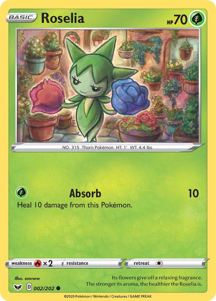 Roselia (002/202) [Sword & Shield: Base Set] | Good Games Adelaide SA