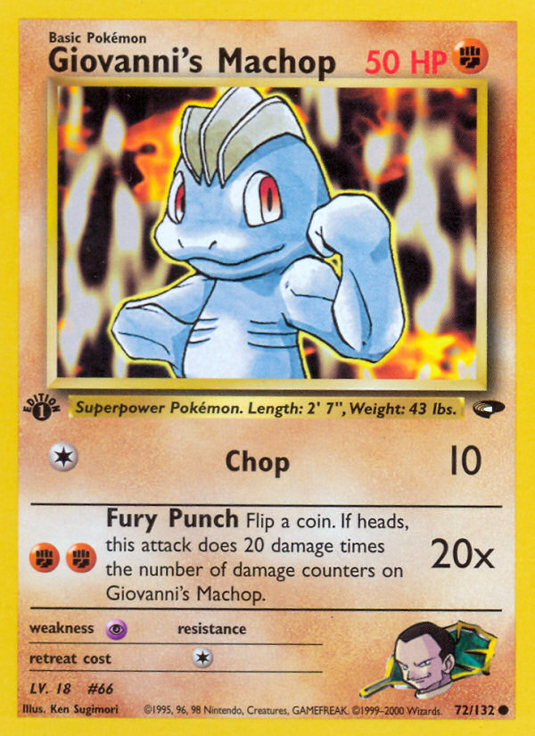 Giovanni's Machop (72/132) [Gym Challenge 1st Edition] | Good Games Adelaide SA