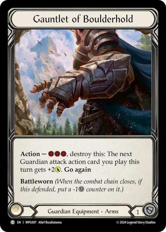 Gauntlet of Boulderhold [MPG007] (Mastery Pack Guardian)  Cold Foil | Good Games Adelaide SA