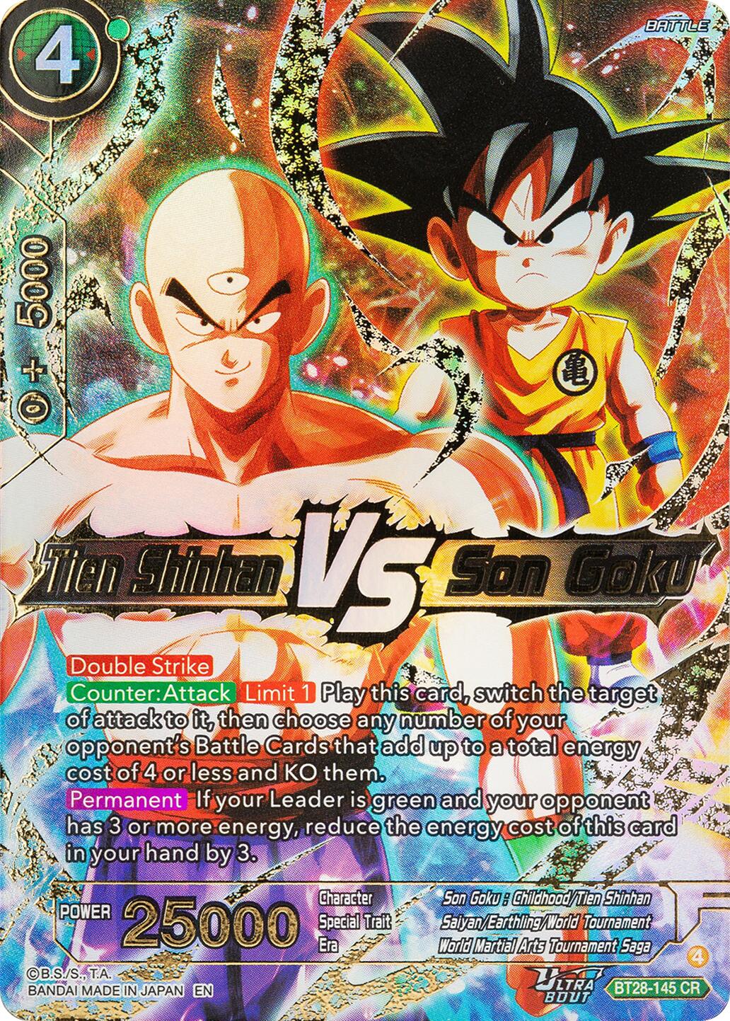 Tien Shinhan VS Son Goku (BT28-145) [Prismatic Clash] | Good Games Adelaide SA