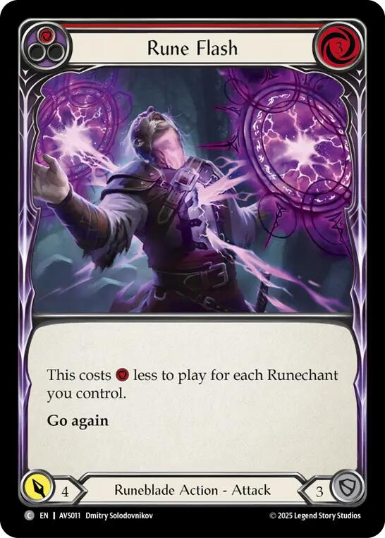 Rune Flash (Red) [AVS011] (Armory Deck: Legends Viserai) | Good Games Adelaide SA