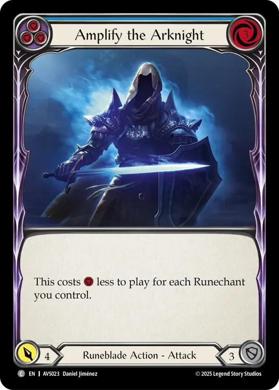Amplify the Arknight (Blue) [AVS023] (Armory Deck: Legends Viserai) | Good Games Adelaide SA