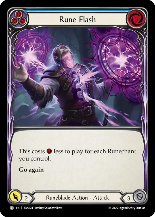Rune Flash (Blue) [AVS024] (Armory Deck: Legends Viserai) | Good Games Adelaide SA