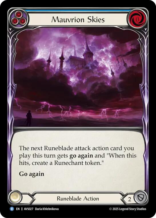 Mauvrion Skies (Blue) [AVS027] (Armory Deck: Legends Viserai) | Good Games Adelaide SA