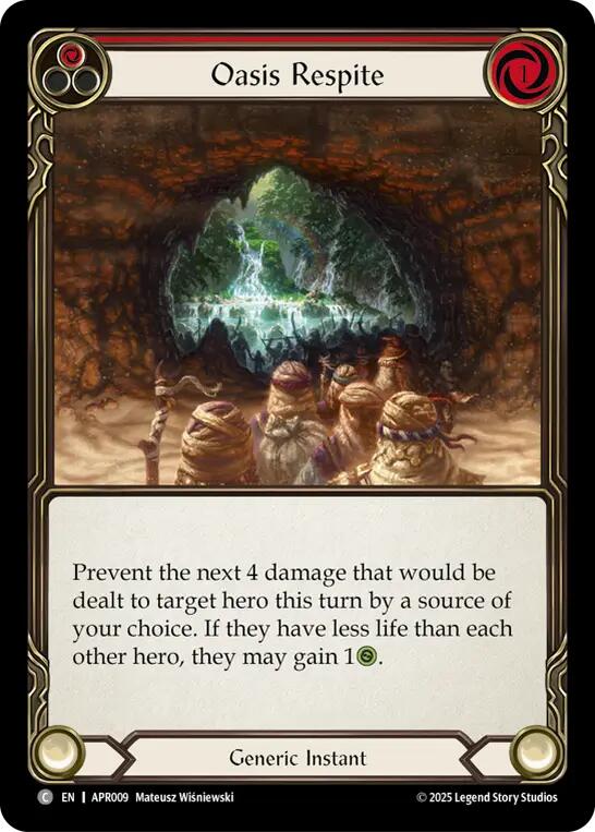 Oasis Respite (Red) [APR009] (Armory Deck: Legends Prism) | Good Games Adelaide SA