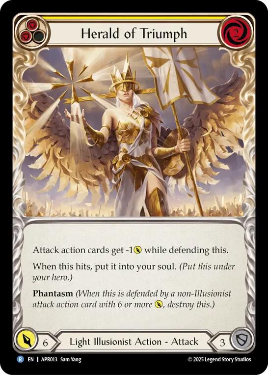 Herald of Triumph (Yellow) [APR013] (Armory Deck: Legends Prism) | Good Games Adelaide SA
