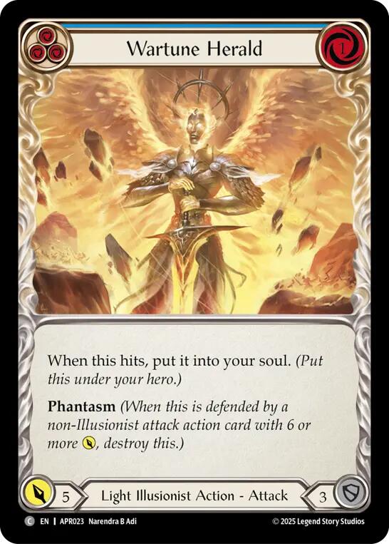 Wartune Herald (Blue) [APR023] (Armory Deck: Legends Prism) | Good Games Adelaide SA