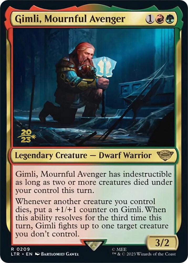 Gimli Mournful Avenger 209 (Prerelease Cards)  - Foil | Good Games Adelaide SA