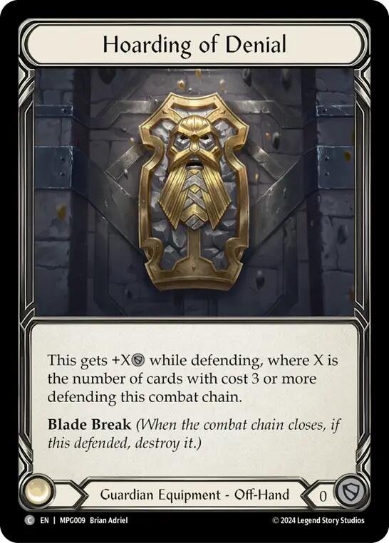 Hoarding of Denial [MPG009] (Mastery Pack Guardian)  Cold Foil | Good Games Adelaide SA