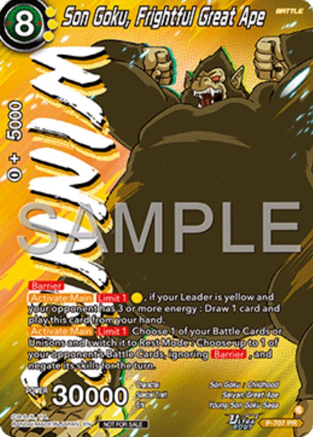 Son Goku, Frightful Great Ape (Ultra-Bout Series Tournament Pack Vol.13) (Winner) (P-707) [Tournament Promotion Cards] | Good Games Adelaide SA