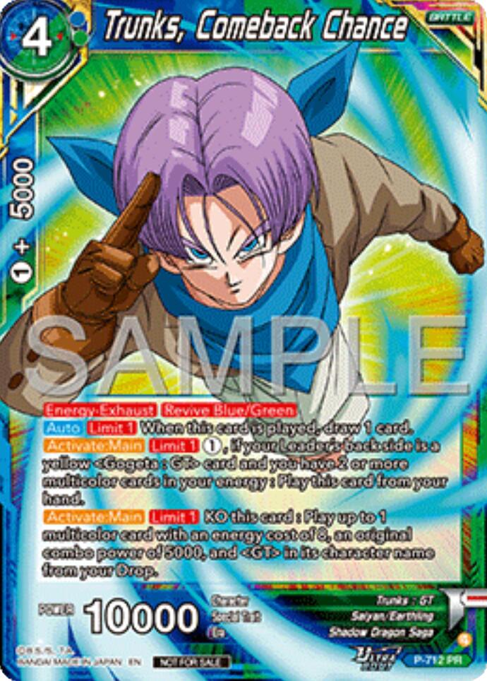 Trunks, Comeback Chance (Ultra-Bout Series Tournament Pack Vol.13) (P-712) [Tournament Promotion Cards] | Good Games Adelaide SA