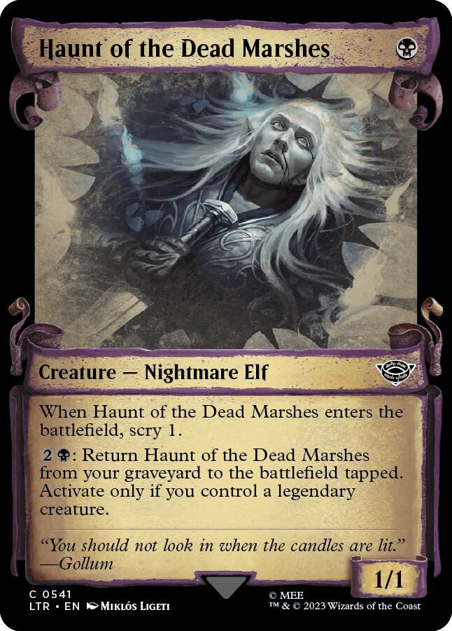 Haunt of the Dead Marshes 541 (Universes Beyond: The Lord of the Rings: Tales of Middle-earth)  - Showcase Scroll Foil | Good Games Adelaide SA