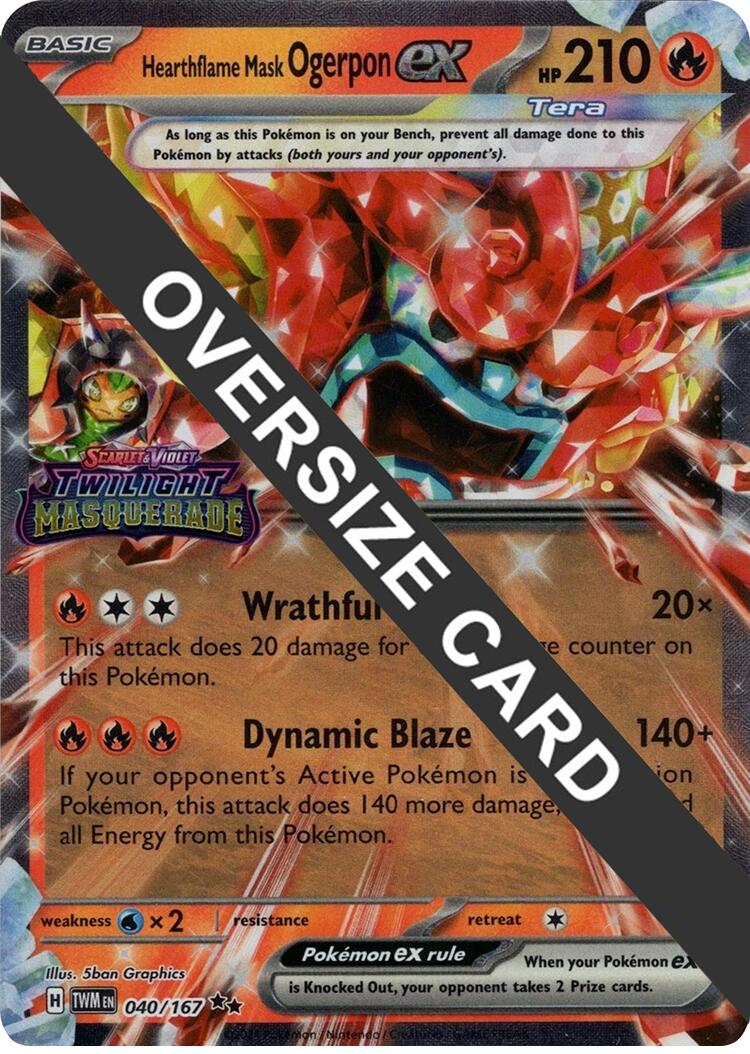 Hearthflame Mask Ogerpon ex (040/167) (Jumbo Card) [Scarlet & Violet: Twilight Masquerade] | Good Games Adelaide SA