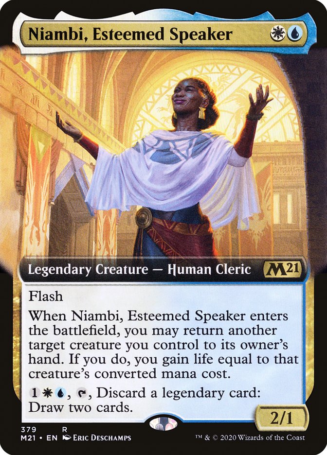 Niambi, Esteemed Speaker (Extended Art) [Core Set 2021] | Good Games Adelaide SA