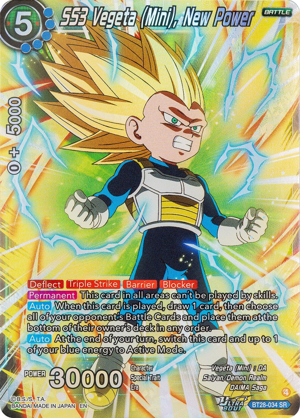 SS3 Vegeta (Mini), New Power (BT28-034) [Prismatic Clash] | Good Games Adelaide SA