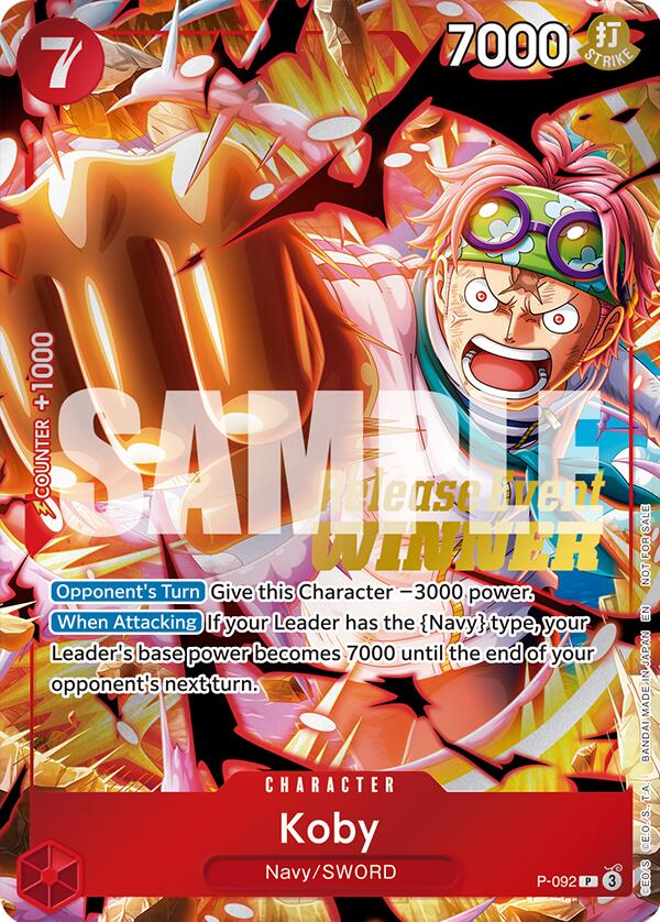 Koby (OP12 Release Event Winner) [One Piece Promotion Cards] | Good Games Adelaide SA
