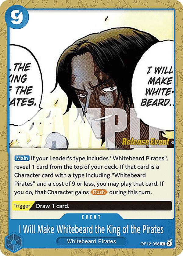 I Will Make Whitebeard the King of the Pirates [Legacy of the Master Release Event Cards] | Good Games Adelaide SA