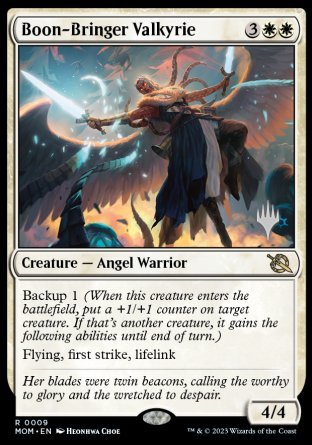Boon-Bringer Valkyrie (Promo Pack) [March of the Machine Promos] | Good Games Adelaide SA