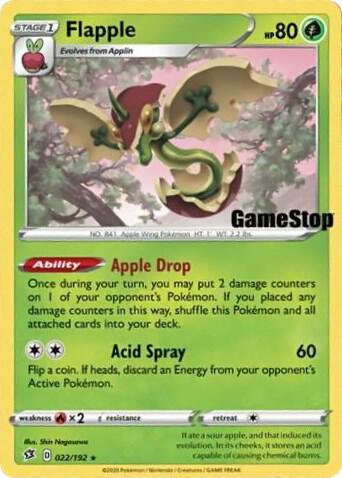Flapple Gamestop Exclusive 022/192 (Miscellaneous Cards & Products)  - Holofoil | Good Games Adelaide SA