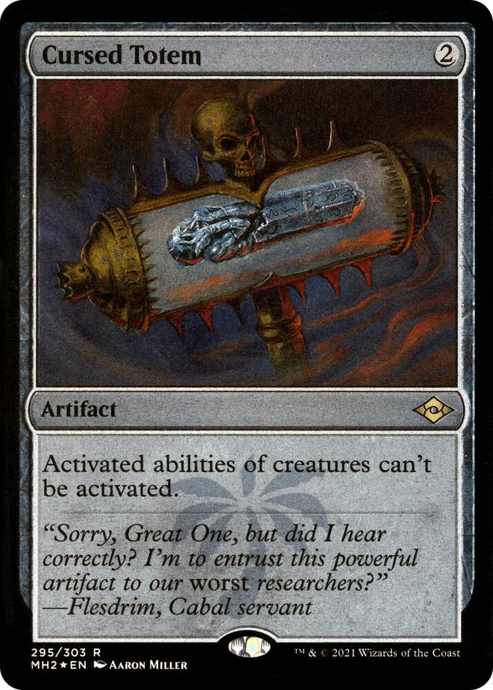 Cursed Totem Foil Etched 295 (Modern Horizons 2)  - Foil | Good Games Adelaide SA