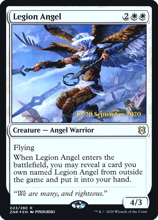 Legion Angel  [Zendikar Rising Prerelease Promos] | Good Games Adelaide SA