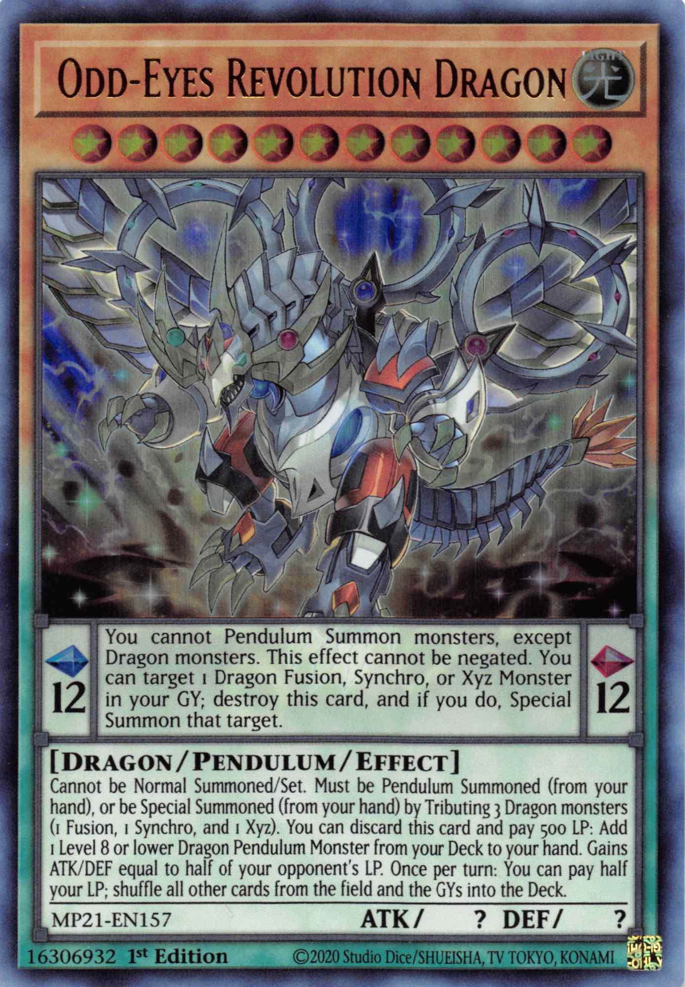 Odd-Eyes Revolution Dragon [MP21-EN157] Ultra Rare | Good Games Adelaide SA
