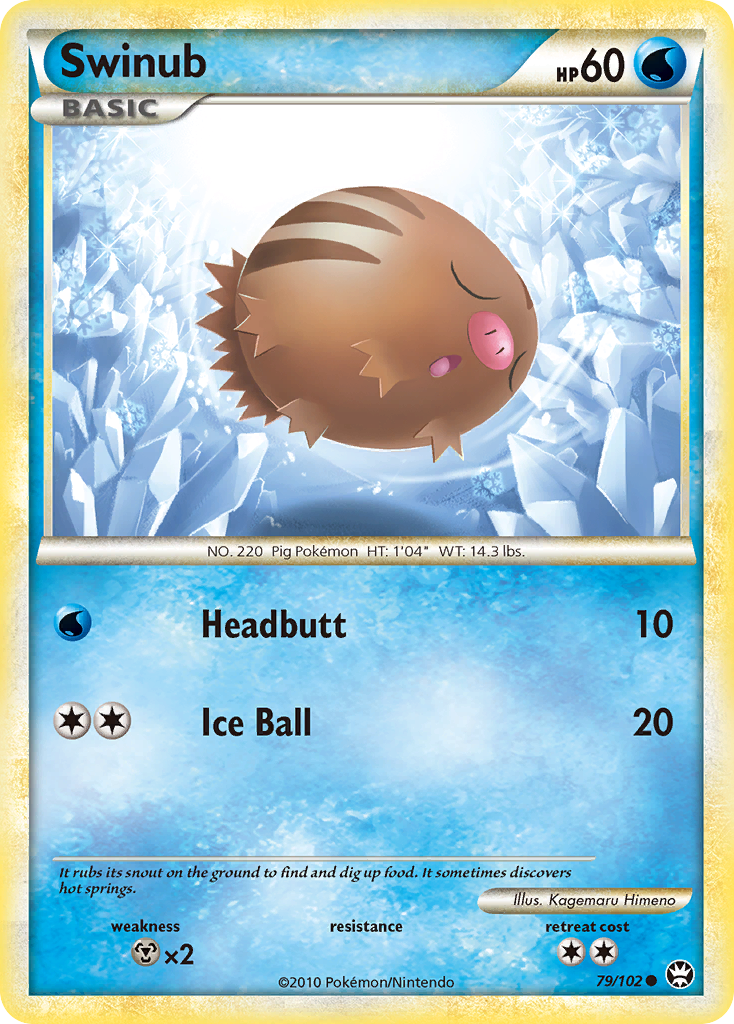 Swinub (79/102) [HeartGold & SoulSilver: Triumphant] | Good Games Adelaide SA