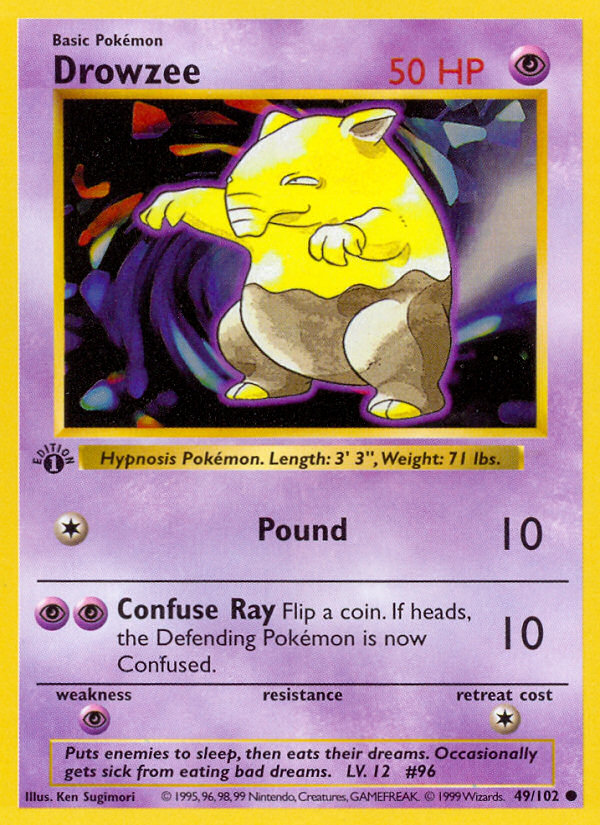 Drowzee (49/102) (Shadowless) [Base Set 1st Edition] | Good Games Adelaide SA